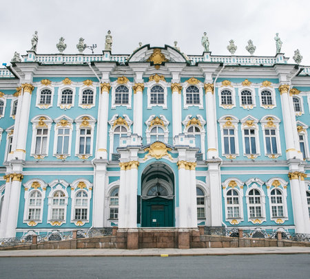 Saint-Petersburg, Russia, 31 August 2020: Entrance to the Winter Palace.のeditorial素材
