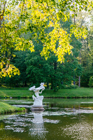Sculpture Triton Saving Children. Pond of the Chinese Palace.のeditorial素材