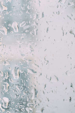 Raindrops on the window close-up.