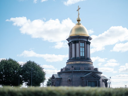 In memory of the demolished Trinity-Petrovsky Cathedral, a chapel of the Life-Giving Trinity was built.のeditorial素材