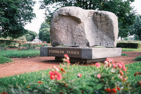 Solovetsky Stone is a monument in honor of victims of political repression in USSR.のeditorial素材