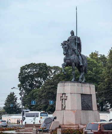 Monument, Square and Street named after Alexander Nevsky.のeditorial素材