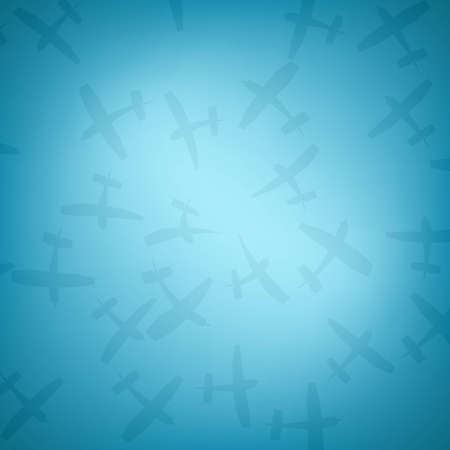 Blue abstract vector background with planes
