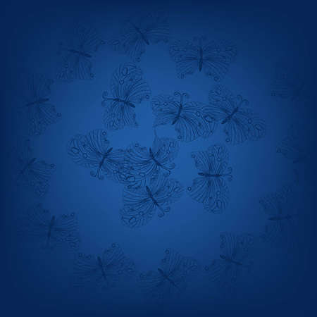 Blue butterfly backgroundのイラスト素材