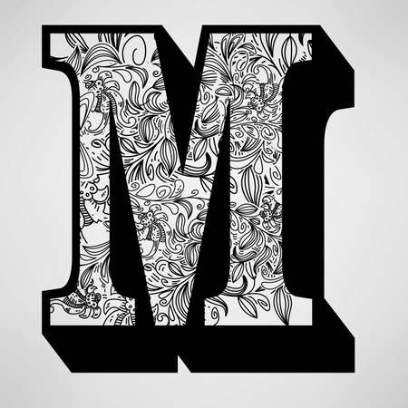 Letter M - Ornamental Initial のイラスト素材