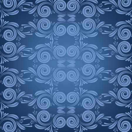 Blue ornament velvetのイラスト素材