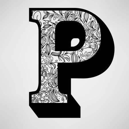 Letter P - Ornamental Initial のイラスト素材