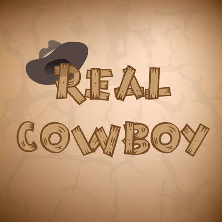 Real cowboy cardのイラスト素材
