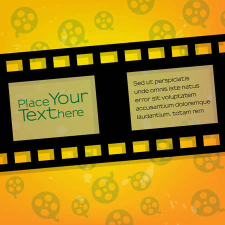 Tape with text on yellow backgroundのイラスト素材