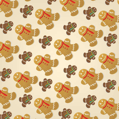 Gingerbread patternのイラスト素材