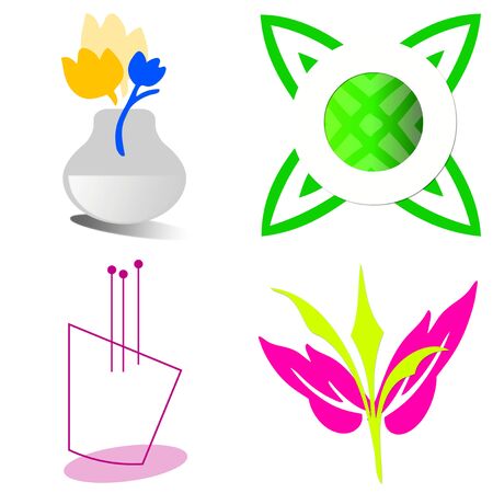 illustrations animals and flowers 08の写真素材