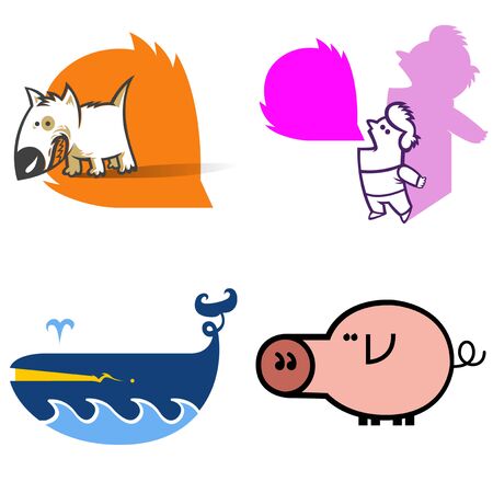 illustrations animals and flowers 22の写真素材