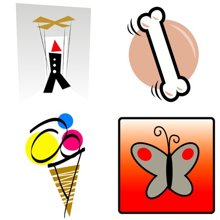 illustrations animals and flowers 26の写真素材