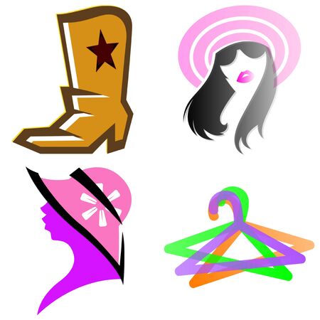 various logos for stores 01の写真素材