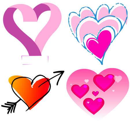 red heartsの写真素材