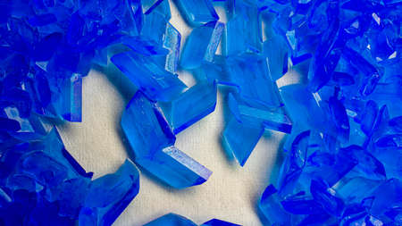 Blue Crystals Pattern Abstract Background Copper Sulfate