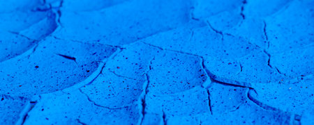 blue cracked shell. dry lake bottomの写真素材