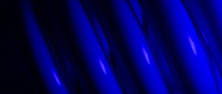 blue light spiral. dark blue tube of twisted fluorescent lamp