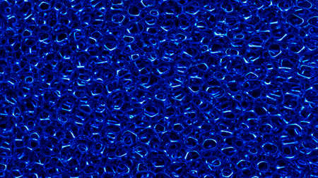 Blue sponge. 3D structure, background, texture.の写真素材