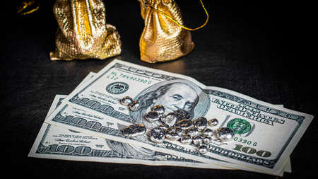 palladium recovery for money, hundreds of dollars, palladium pelletsの写真素材