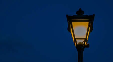 Stylish, black outdoor park lamp