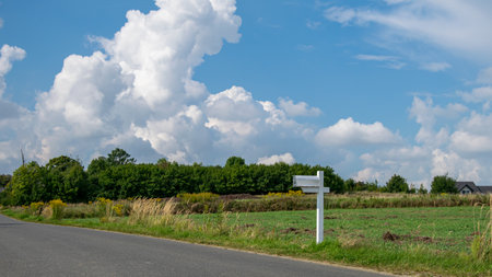 US mailbox in the countryside with sky backgroundの写真素材