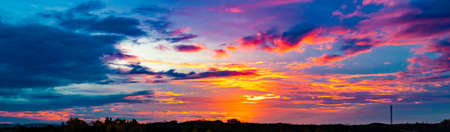 deep blue cloudy threatening skyの写真素材