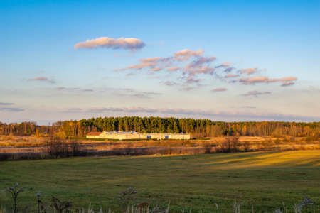 sewage treatment plant in an ecological placeの写真素材