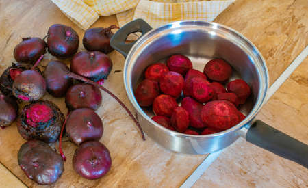 red beets from your own gardenの写真素材