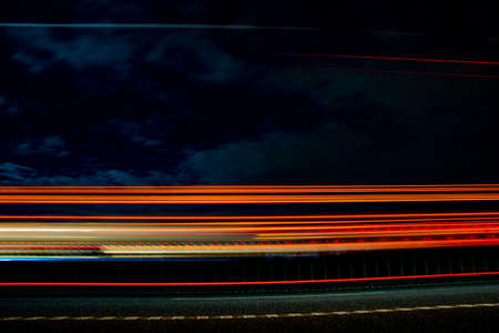 lights of cars with night. long exposure