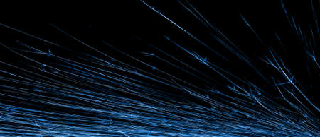 lines of light. sparks in the darkの写真素材
