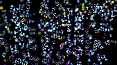water drops in the air