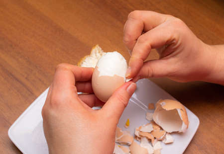a hard-boiled boiled egg for breakfast