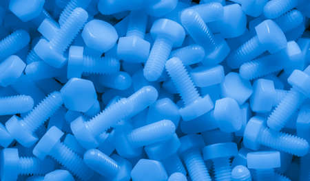 plastic screws, macro photo, background or textureの写真素材