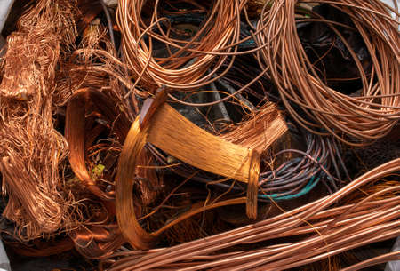 Electrical copper waste, copper waste for recyclingの写真素材