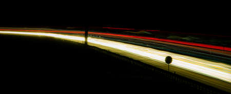 lights of cars with night. long exposure