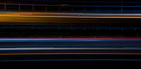 lights of cars with night. long exposureの写真素材