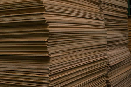 piles of thin wood panelsの写真素材