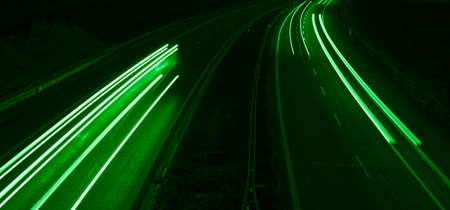 lights of cars with night. long exposureの写真素材