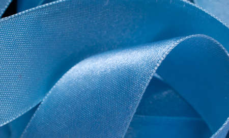 blue spiral ribbon, background or textureの写真素材