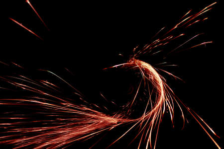 sparks in the dark. lines of light.の写真素材
