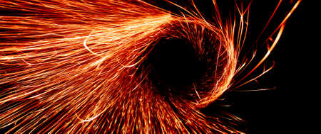 sparks in the dark. lines of light.の写真素材