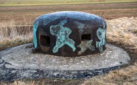 steel bunker dome, shooting turretの写真素材