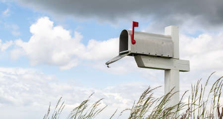 US mailbox in the cloudsの写真素材