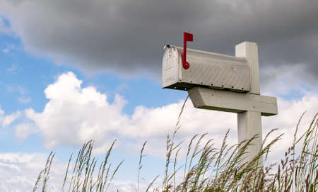 US mailbox in the cloudsの写真素材