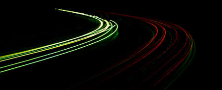 lights of cars with night. long exposure