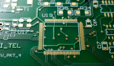 printed circuit. layout of tracks.