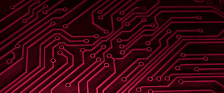 printed circuit. layout of tracks.の写真素材