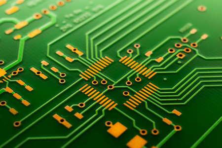 printed circuit. layout of tracks.の写真素材
