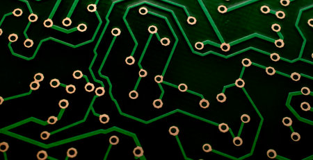 printed circuit. layout of tracks.の写真素材